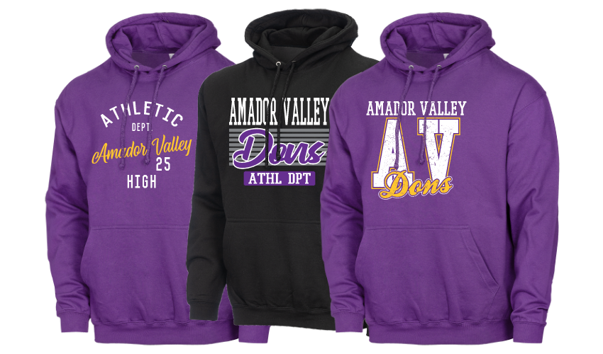 Amador Valley spirit wear, Pleasanton, CA, Dons 1st Place Spiritwear