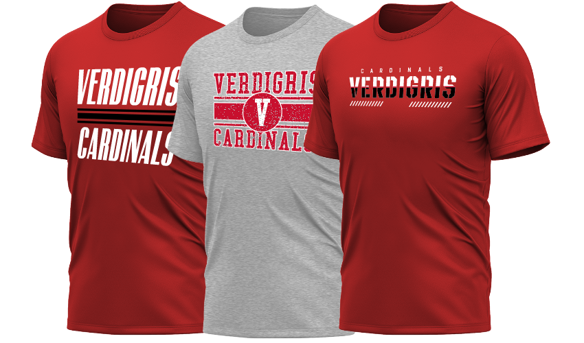 Verdigris spirit wear, Claremore, OK, Cardinals